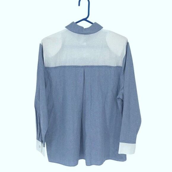 Lilly of California 100% cotton. 70's or 80's Vintage Button Down Shirt Medium‎ - Picture 4 of 10